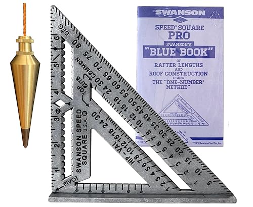 Swanson Tool Co Vorteilspackung mit Aluminium Pro Square, Pro Blue Book und 227 g Messing-Lottenbob - Cheap-Us