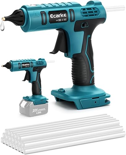 Ecarke Akku-Klebepistole für Ma-kita 18V Lithium-Akku, Akku-Heißschmelzpistole, ideal für Reparaturen, Basteln, Heimwerken (mit 20 11-mm-Klebestiften,Batterien nicht enthalten) - Cheap-Us