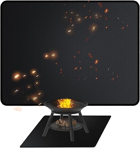 VARKAGE Feuerfeste Unterlage, 40x60 cm Hitzeschutzmatte Hitzebeständig bis zu 1000°C, Hitzebeständige Unterlage aus Carbonfaserfilz Ideal für Brandschutz und Hitzebeständigkeit - Cheap-Us