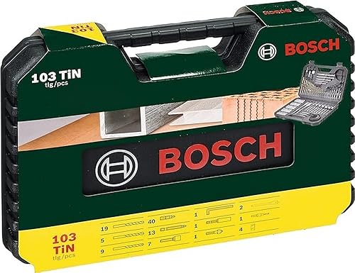 Bosch 91tlg. Titanium-Bohrer- und Bit Set V-Line (für Holz, Stein und Metall, inkl. Ratschen-Schraubendreher und Magnetstab, Zubehör Bohr- und Schraubwerkzeuge) - Cheap-Us
