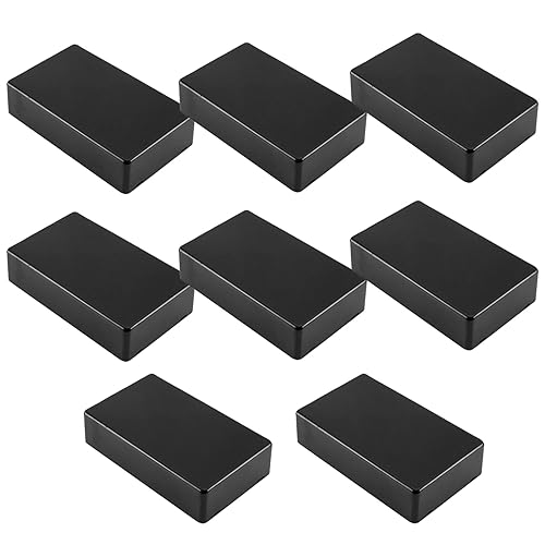 Anschlussdose, 8 Stück wasserdichte Anschlusskästen, Schwarz Electronic Projekt Box, Elektronische Gehäuse aus Kunststof, für DIY Stromabzweigdose, 100 X 60 X 25 mm - Cheap-Us