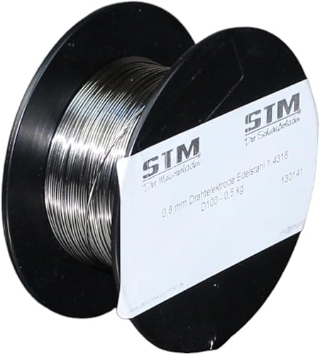 Edelstahl Schweißdraht VA V2A 308L 1.4316 0,8mm 0,5-15kg MIG MAG Niro Inox STM, Größe: Ø0,8mm D100 1kg - Cheap-Us