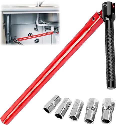 UESDU Standhahnmutterschlüssel, Standhahnschlüssel Set 8-13mm Wasserhahn Schlüssel Universalwerkzeug Wasserhahn Montagewerkzeug, für Waschbeckenarmatur Sanitärinstallationen - Cheap-Us