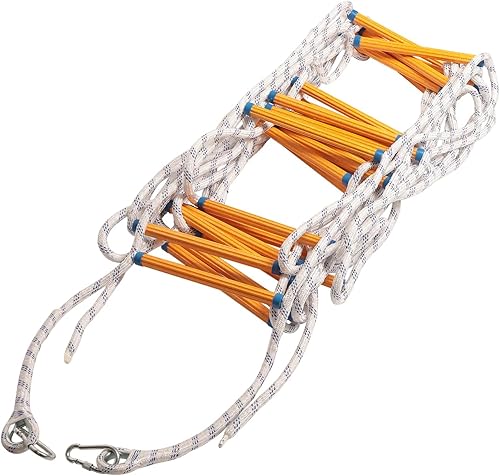 EGTink 5M Strickleiter Schwer Entflammbare Feuerfeste Rettungsleiter mit 2 Karabiner, Rettungsleiter Strickleiter,Balkon Rettungsleiter für Outdoor - Cheap-Us