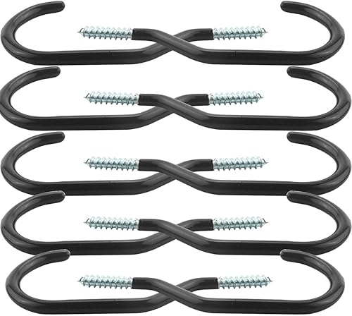 TooTaci Fahrradhaken, 10 Stück Fahrrad Haken Deckenhalterung, Deckehaken Schraubhaken groß mit Kunststoffbeschichtung, Wandhalterung Fahrradhaken für Fahrrad Aufhängung, Lager, Garage Fahrradhalter - Cheap-Us