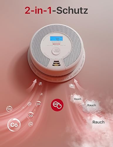 X-Sense WLAN-Rauch- und Kohlenmonoxidmelder mit austauschbarer Batterie, intelligenter Kombinationsmelder, kompatibel mit der X-Sense Home Security-App, SC07-WX, 1 Stück - Cheap-Us