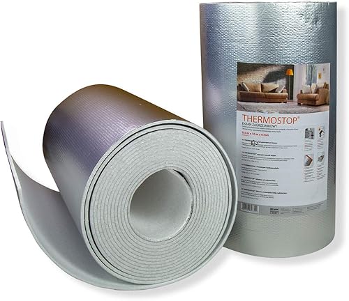 Marbet Design 5 qm Reflexionstapete Thermo-Stop 6 - Isolierfolie für Heizkörper, 10m x 500mm x 6mm, Aluminiumfolie, EPS, 45 kg/m³ - Cheap-Us