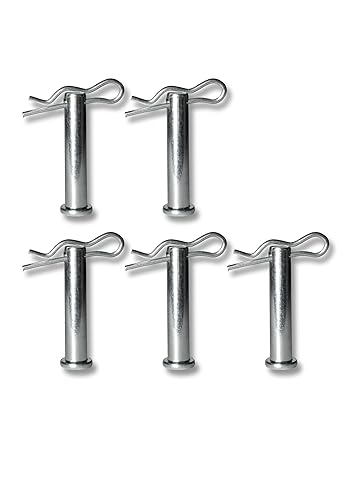 Werhe® 5 tlg. SchnellwechselBolzen für Erdbohrer. Bohrerverschluss Sicherungsbolzen mit Splint. Hergestellt aus hochwertigem Federstahl . Bolzen Passend für alle universell Erdbohrer - Cheap-Us