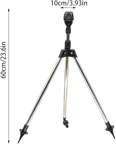 Eteslot Regner Stativ | Impulsregner Mit Stativ | Kreisregner Große Flächen | 360 Grad Automatisch Rotierende Bewässerungssprinkler, Teleskopstativsprinkler Für Große Flächen, Hof, Garten, Rasen - Cheap-Us