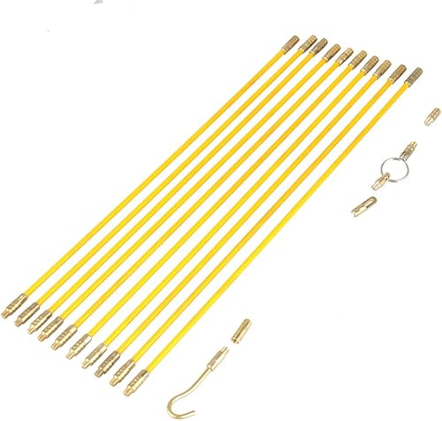 TOPINCN Laufen Draht Kabel Fiberglas Messing Hochwertige Glasfaser Elektrische Ziehen Fisch Band Pull & Push Kit 10 stücke 4mm - Cheap-Us