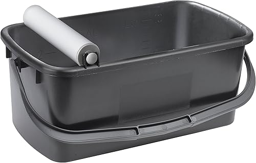 KWB 1783-24 Profi Fliesenleger-Waschset 3-teilig – 24 l Wasch-Eimer inkl. doppelter Ausdrückrolle, Schwamm Zellgummi, 1x Putz-Brett mit Hydroschwamm-Auflage, Transportrollen, Made in Germany - Cheap-Us
