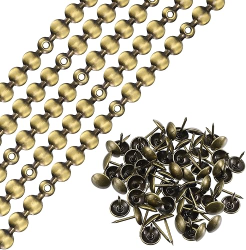 QUARKZMAN 5Stk Polsterstifte Streifen 1Meter Glänzend Dekorativ Nägel Zierleisten für Sofa Kopfteil Stuhl Möbel mit Polsternägel (11mm Bronze) - Cheap-Us