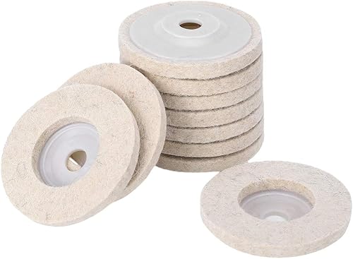 10 Stück Polierscheibe für Bohrer, Filzscheibe Polieren Winkelschleifer Wool Felt Polishing Wheel Polierscheiben Wollpolierschleifscheiben Kits für Metallschmuck Zylindermühle - Cheap-Us