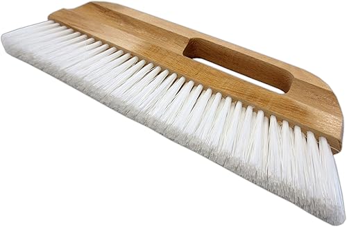 Tapezierwischer 32 x 2 cm weiße Kunstborsten Holzkörper mit Griffloch Tapetenbürste Tapezierbürste Abstauber - Cheap-Us