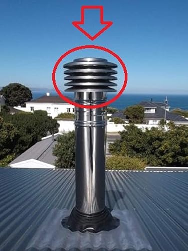 Lamellenhaube Lamellenaufsatz Lamellenhut Kamin Edelstahl Hut Schornsteinabdeckung Schornsteinaufsatz Schornsteinhut Kaminabdeckung Kaminaufsatz Kaminhut Kaminlamellenaufsatz (150 mm) - Cheap-Us