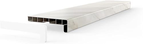 Seiletech.de FENSTERBANK PVC | 15 cm x 110 cm | Marmor | Fensterbrett | für den Innenbereich | Innenfensterbank | Innen | Meterware | Wohnzimmer | Deko | Kunststoff - Cheap-Us