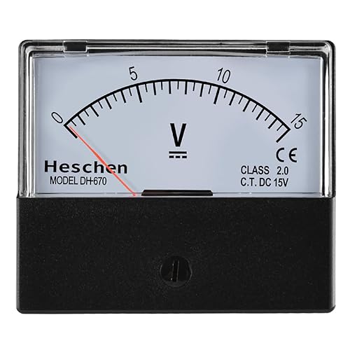 Heschen Rechteckvoltmeter Analogpanel Volt Spannungsmesser DH-670 Typ DC 0-15V Klasse 2.0 CE gelistet - Cheap-Us