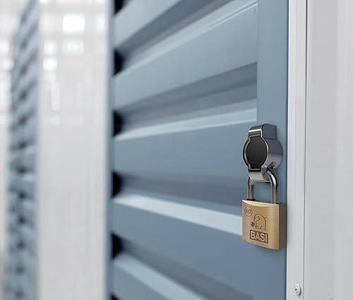 BASI | Drehriegelschloss für Vorhängeschlösser | Universal Spindschloss mit Riegel und Klammer | Für Metallschränke, Holzschränke - Cheap-Us