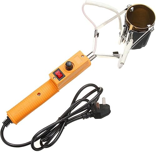 WMLBK Elektrischer tragbarer Lötofengriff für Gussköpfe, Zinnlötwerkzeuge, elektrische Lötwerkzeuge, Lötzubehör mit UK-Stecker, Löter, Topf, Blei, Schmelztiegel, Lötzinn - Cheap-Us