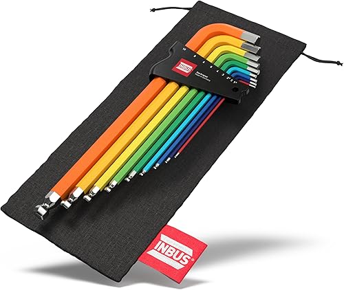 INBUS® 70273 Winkelschraubendreher Set 9tlg, 1.5–10mm, mit ColorGrip bunt & Kugelkopf — Made in Germany - Cheap-Us