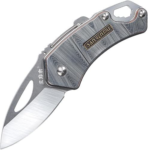 Sanrenmu Falten Taschenmesser 4.41' Kompakte Größe EDC Messer 4077MUC Messer 4Cr15N Klinge 420 Stahlgriff Multifunktion mit Flaschenöffner Schraubenschlüssel für Outdoor Camping Wandern - Cheap-Us