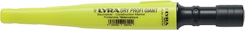 LYRA L4478001, DRY PROFI GIANT Baumarker, inkl. Spitzerpapier und Clip + 4 stk universal Graphite-Minen für alle Oberflächen im Blister - Cheap-Us