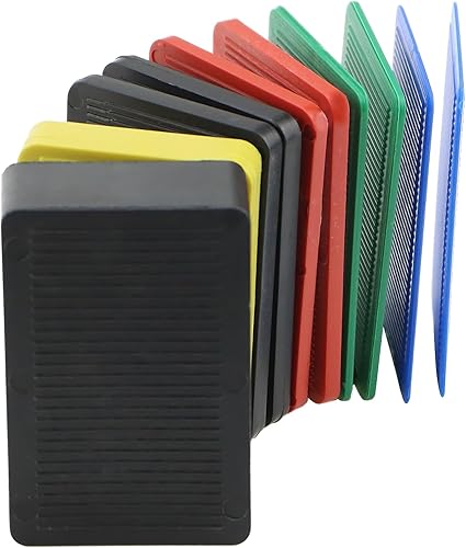 80 Stück Kunststoff Unterlegplatten 40 x 60mm Mehrfarbige Unterlegplättchen aus Kunststoff Plättchen aus Kunststoff Abstandshalter Keile in den Größen 2, 2,8, 3,5, 5, 10, 20 mm - Cheap-Us