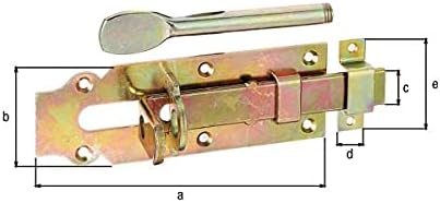 Alberts 117184 Stalltür-Schlossriegel | gerade, mit flachem Griff und befestigter Schlaufe | galvanisch verzinkt, dickschichtpassiviert | Platte 160 x 56 mm - Cheap-Us