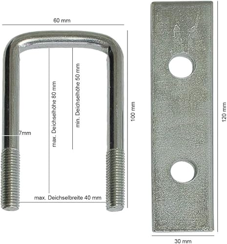 Trucky Truckbox, Deichselbox Aluminium, Anhängerbox 15 Größen, Werkzeugkiste mit Schloss und Schlüssel, stabil und wasserdicht, Boxentyp:D015 (50 x 14 x 20 cm) - Cheap-Us