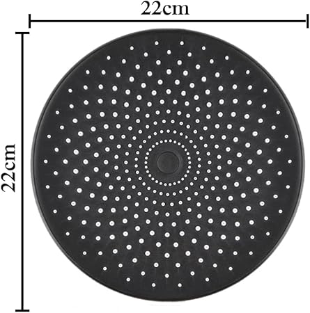 Drenky Duschkopf Regendusche Schwarz Hochdruck Wassersparender Regenduschkopf Ø220mm Selbstreinigende Regendusche Brausekopf 330 Silikon-Wasserauslasslöcher 360° Verstellbar Mit Drehkugel - Cheap-Us