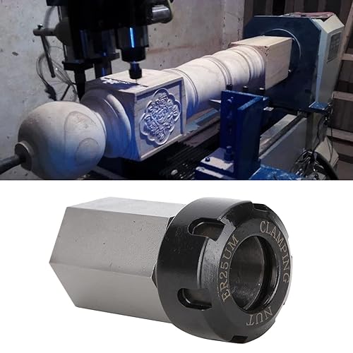 Spannzangenblock, Sechskant ER25 Spannzangenblock 42 mm AD 21 mm ID Spannzangenblock Hartstahl Spannzangenblockhalter Werkzeug für CNC-Drehwerkzeug Graviermaschine - Cheap-Us
