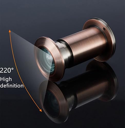 Zerodis Türspion mit Sichtschutz Door Viewer Security Peek Peephole optisches Glas 220 Grad Weitwinkel(Gebürstetes Silber) - Cheap-Us