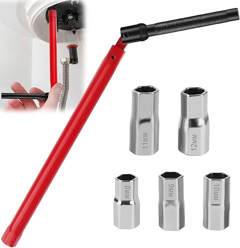 MOKIDO Standhahnmutterschlüssel, 8-12 mm Standhahnschlüssel, Armaturenschlüssel, Wasserhahn schlüssel, Wasserhahn Montagewerkzeug für Waschbeckenarmatur Sanitärinstallationen - Cheap-Us