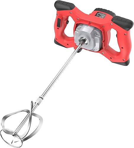 IMAYCC Mörtelrührer Rührwerk 2100W, 270-930U/min 6-Gang Einstellung Betonmischer 220V, M14 Spiralstange Rührer für Mörtel Ø 120 mm, Handrührgerät für Futter, Gips, Farbe Zementmischmaschine - Cheap-Us