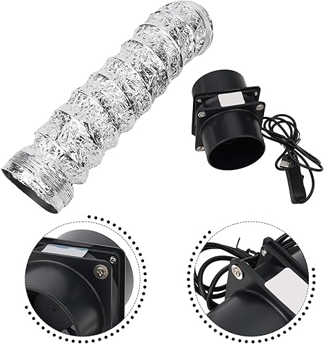 FACULX Premium Rauchabsauger, effizienter USB-Löt-Rauchabsorber, ESD-Abluftventilator, für Luftzirkulation, Inline-Kanalventilator (Lüfter plus Rohr) - Cheap-Us