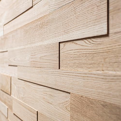 Wandverkleidung aus Eiche, 3D Wandpaneele, Wooden Wall Design, model OZO Mini (1m2) - Cheap-Us