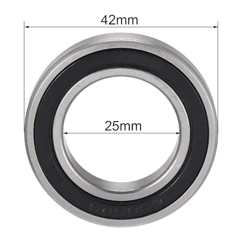 sourcing map Rillenkugellager 6208-2RS Z2 40mm x 80mm x 18mm Doppelt Abgedichte Chromstahl - Cheap-Us
