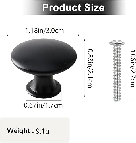 Mokife Möbelknöpfe Silber, 12 Stück Rustikale Runde Metall Schrankgriffe Chrom Kabinettknöpfe with Screws for Kommode Möbel Schränke Küchenschränke Tür, 30x21mm - Cheap-Us