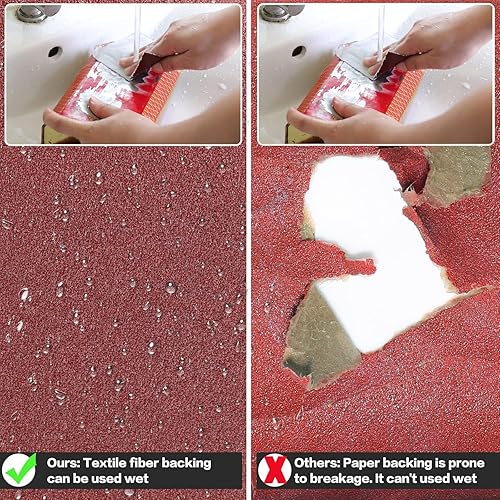 Shineboc Schleifpapier Rolle Körnung 120, 115 mm x 10 m Schleifleinen Rolle für Handschleifer zum Holz Metall - Cheap-Us