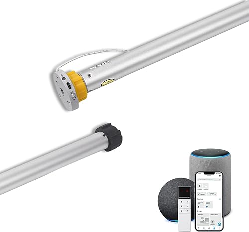 HUIYEETEX Zigbee Wiederaufladbarer Motor, Nachrüstung, motorisierter Roller Zigbee, solarbetrieben, kompatibel mit Alexa, kein Hub erforderlich - Cheap-Us