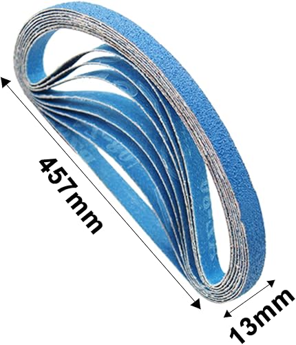 Zirkoniumkorund Schleifbänder,13 x 457 mm,20 Stück Körnung 80 für Black & Decker Powerfeile Schleifpapier Schleifband Set FEIHU - Cheap-Us