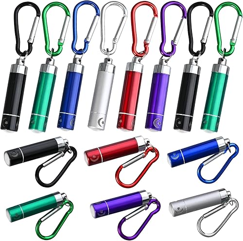 Tigvio 14 Mini Taschenlampe Schlüsselanhänger Kinder Taschenlampe,Farbige Aluminium Schlüsselanhänger Taschenlampe Mini Taschenlampe Kinder Mitgebsel, Geeignet für Mitbringsel Kindergeburtstag - Cheap-Us