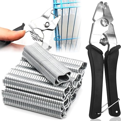 Wurstclipper Zange mit 1200 Clips - Wurstclipper Clips Zaunzange Hog Ringzange Hog Ring Zange für Matratzen Auto Kissen Sofas Zäune Pet Käfige - Cheap-Us