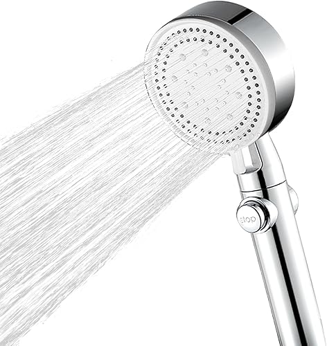Duschkopf, Wassersparender Duschkopf Hochdruck Handbrause mit 5 Strahlarten, Duschsparkopf Wassersparend mit Stoppfunktion, Universal Einstellbarer Brausekopf Dusche - Cheap-Us