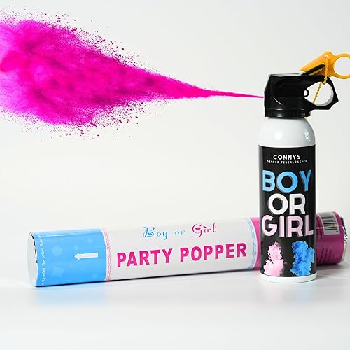 Bundle Gender Reveal Feuerlöscher + Gratis Konfetti Kanone | Geschlechtsenthüllung (Blau) - Cheap-Us