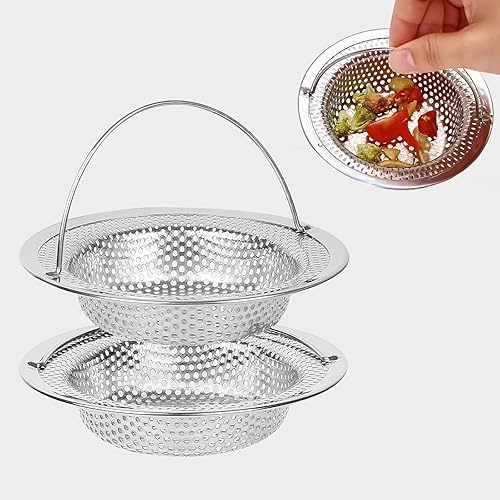 Abflusssieb Waschbecken sieb Abflusssieb küchenspüle 11cm Sieb für spülbecken - Wird für Küchenspüle verwendet, Verstopfung verhindern (2 Stück) - Cheap-Us