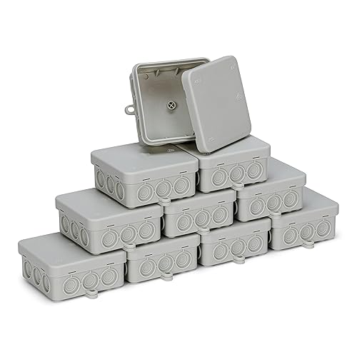 CusoTec 10 Stück Abzweigdose Verteilerdose Abzweigkasten Verbindungsdose Feuchtraum IP54 85x85x40mm - Cheap-Us