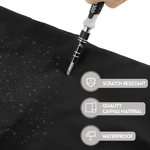 Werkzeug Rolltasche, Canvas Schraubenschlüssel Werkzeugtasche, Mehrzweck Rolltasche mit 5 Reißverschlusstaschen, Ideal für Klempner Handwerker und Elektriker (Grün) - Cheap-Us