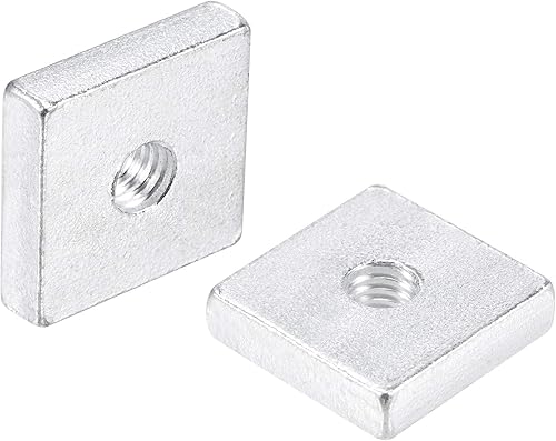 sourcing map Vierkantmuttern, M6 x 20 x 5 mm, verzinkt, metrisches Grobgewinde, Sortimentskit, 10 Stück - Cheap-Us