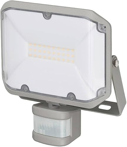 Brennenstuhl LED Strahler AL 2050 mit PIR (20W, 2080lm, 3000K, IP44, LED Fluter zur Wandmontage mit Bewegungsmelder) - Cheap-Us